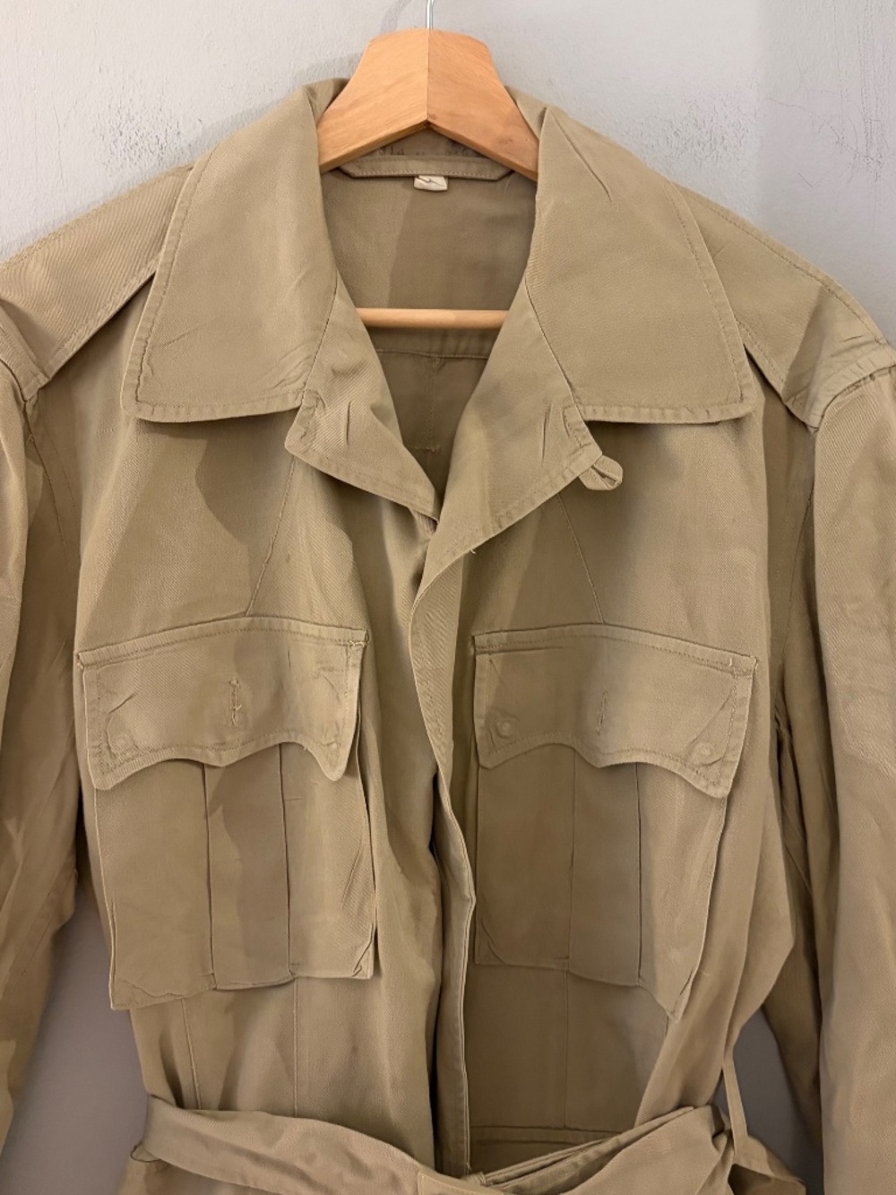 Vintage 1950s USAF US Air Force Khaki Safari Field Jacket - Picture 2 of 11